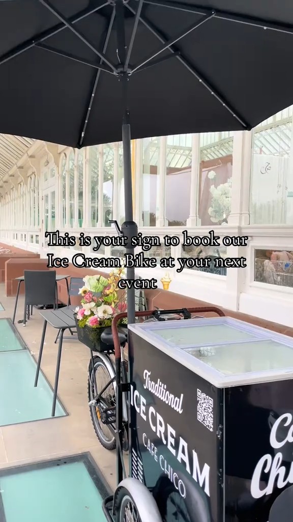 Café Chico ice cream bike at a private event